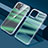 Funda Silicona Ultrafina Carcasa Transparente Gradiente QC1 para Apple iPhone 13 Verde