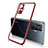 Funda Silicona Ultrafina Carcasa Transparente H01 para Vivo X50 Pro 5G Rojo