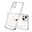 Funda Silicona Ultrafina Carcasa Transparente H04 para Apple iPhone 13 Mini Plata