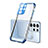 Funda Silicona Ultrafina Carcasa Transparente H09 para Samsung Galaxy S22 Ultra 5G Azul