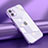 Funda Silicona Ultrafina Carcasa Transparente N02 para Apple iPhone 12 Mini Morado