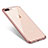 Funda Silicona Ultrafina Carcasa Transparente Q06 para Apple iPhone 8 Plus Oro Rosa