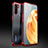 Funda Silicona Ultrafina Carcasa Transparente Z01 para Oppo Find X2 Lite Rojo