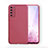 Funda Silicona Ultrafina Goma 360 Grados Carcasa C02 para Huawei Honor Play4 5G Rojo Rosa