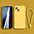 Funda Silicona Ultrafina Goma 360 Grados Carcasa G02 para Apple iPhone 13 Mini Amarillo