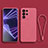 Funda Silicona Ultrafina Goma 360 Grados Carcasa H01 para Samsung Galaxy S21 Ultra 5G Rojo Rosa