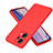 Funda Silicona Ultrafina Goma 360 Grados Carcasa H01P para Huawei Honor X7a Rojo