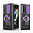 Funda Silicona Ultrafina Goma 360 Grados Carcasa MJ1 para Samsung Galaxy Z Fold3 5G Purpura Claro
