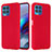 Funda Silicona Ultrafina Goma 360 Grados Carcasa para Motorola Moto G100 5G Rojo