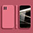Funda Silicona Ultrafina Goma 360 Grados Carcasa para Samsung Galaxy F22 4G Rosa Roja