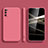 Funda Silicona Ultrafina Goma 360 Grados Carcasa para Samsung Galaxy M02s Rosa Roja