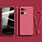 Funda Silicona Ultrafina Goma 360 Grados Carcasa S07 para Oppo Reno9 Pro+ Plus 5G Rosa Roja