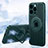 Funda Silicona Ultrafina Goma Carcasa con Mag-Safe Magnetic AC1 para Apple iPhone 13 Pro Verde