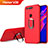 Funda Silicona Ultrafina Goma con Magnetico Anillo de dedo Soporte para Huawei Honor View 20 Rojo
