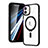 Funda Silicona Ultrafina Transparente con Mag-Safe Magnetic SD1 para Apple iPhone 12 Negro