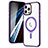 Funda Silicona Ultrafina Transparente con Mag-Safe Magnetic SD1 para Apple iPhone 12 Pro Max Morado