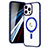Funda Silicona Ultrafina Transparente con Mag-Safe Magnetic SD1 para Apple iPhone 13 Pro Max Azul