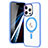 Funda Silicona Ultrafina Transparente con Mag-Safe Magnetic SD1 para Apple iPhone 14 Pro Max Azul Cielo
