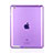 Funda Silicona Ultrafina Transparente para Apple iPad 2 Morado