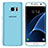 Funda Silicona Ultrafina Transparente T07 para Samsung Galaxy S7 Edge G935F Azul