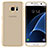 Funda Silicona Ultrafina Transparente T07 para Samsung Galaxy S7 Edge G935F Oro