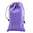 Suave Terciopelo Tela Bolsa de Cordon Carcasa Universal Morado