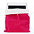 Suave Terciopelo Tela Bolsa Funda para Apple iPad 2 Rosa Roja