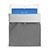 Suave Terciopelo Tela Bolsa Funda para Apple iPad Mini Gris