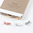Tapon Antipolvo Lightning USB Jack J05 para Apple iPad 4 Oro Rosa