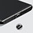 Tapon Antipolvo USB-C Jack Type-C Universal H08 para Apple iPad Pro 12.9 (2022) Negro