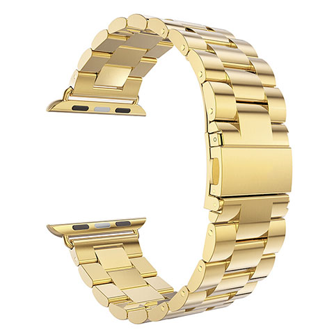 Acero Inoxidable Correa De Reloj Pulsera Eslabones para Apple iWatch 5 44mm Oro