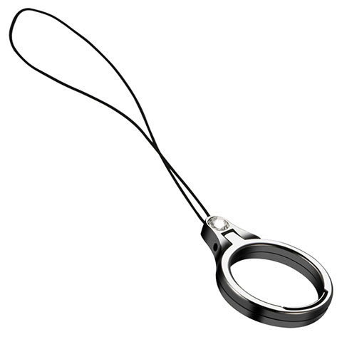 Acollador Cordon Lanyard con Anillo R04 Negro