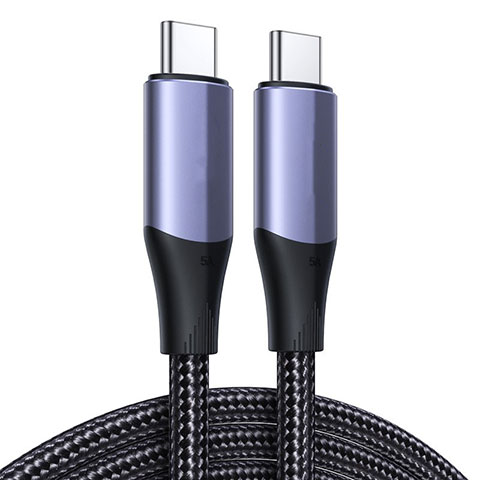 Cable Adaptador Type-C USB-C a Type-C USB-C 100W H03 Gris Oscuro