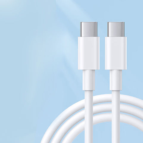 Cable Adaptador Type-C USB-C a Type-C USB-C 6A Blanco