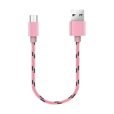 Cable Micro USB Android Universal 25cm S05 Rosa
