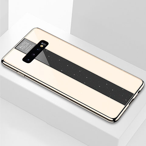 Carcasa Bumper Funda Silicona Espejo A01 para Samsung Galaxy S10 Plus Oro