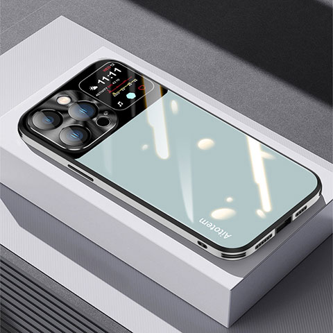 Carcasa Bumper Funda Silicona Espejo AT1 para Apple iPhone 14 Pro Menta Verde