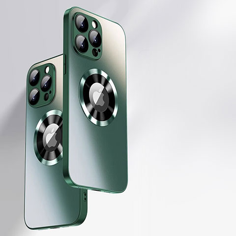 Carcasa Bumper Funda Silicona Espejo con Mag-Safe Magnetic para Apple iPhone 13 Pro Max Verde