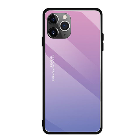 Carcasa Bumper Funda Silicona Espejo Gradiente Arco iris H01 para Apple iPhone 11 Pro Rosa