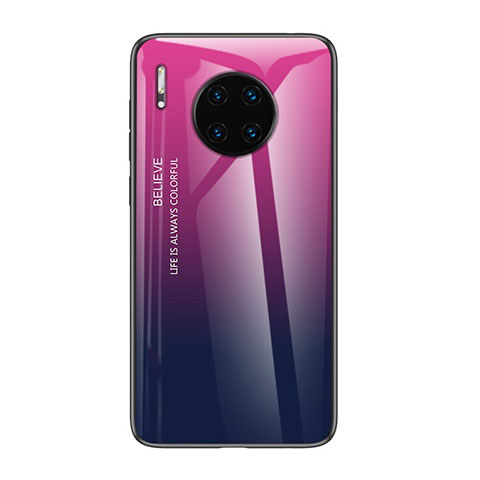 Carcasa Bumper Funda Silicona Espejo Gradiente Arco iris H01 para Huawei Mate 30 Multicolor