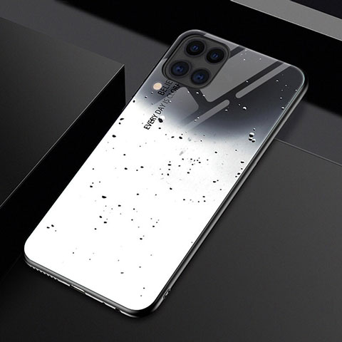 Carcasa Bumper Funda Silicona Espejo Gradiente Arco iris H01 para Huawei Nova 7i Gris