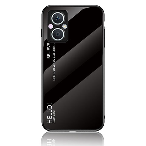 Carcasa Bumper Funda Silicona Espejo Gradiente Arco iris LS1 para OnePlus Nord N20 5G Negro