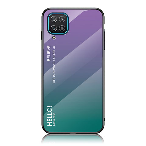 Carcasa Bumper Funda Silicona Espejo Gradiente Arco iris LS1 para Samsung Galaxy A12 Multicolor