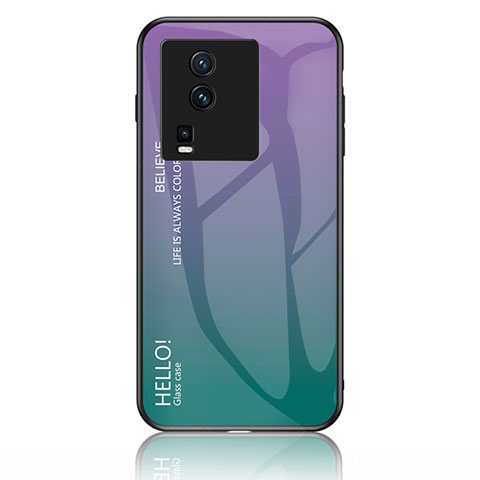 Carcasa Bumper Funda Silicona Espejo Gradiente Arco iris LS1 para Vivo iQOO Neo7 5G Multicolor