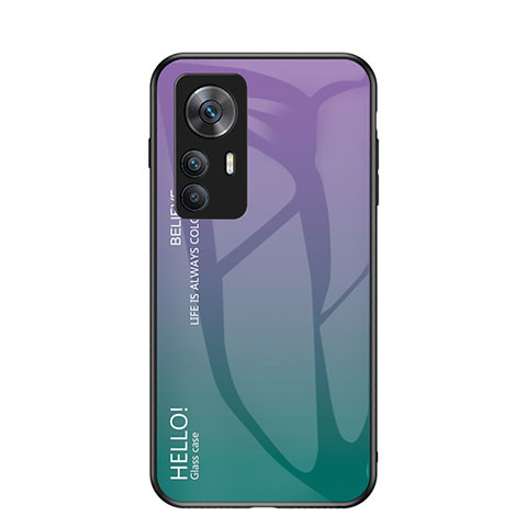 Carcasa Bumper Funda Silicona Espejo Gradiente Arco iris LS1 para Xiaomi Mi 12T 5G Multicolor
