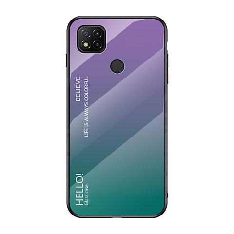 Carcasa Bumper Funda Silicona Espejo Gradiente Arco iris LS1 para Xiaomi POCO C31 Multicolor