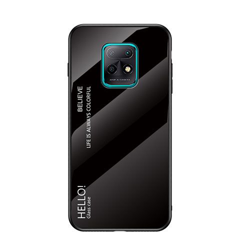 Carcasa Bumper Funda Silicona Espejo Gradiente Arco iris LS1 para Xiaomi Redmi 10X 5G Negro