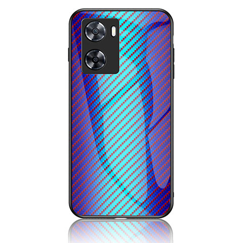 Carcasa Bumper Funda Silicona Espejo Gradiente Arco iris LS2 para OnePlus Nord N20 SE Azul