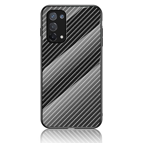 Carcasa Bumper Funda Silicona Espejo Gradiente Arco iris LS2 para OnePlus Nord N200 5G Negro
