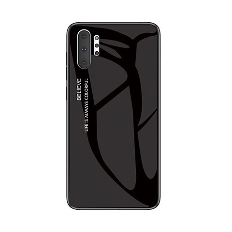 Carcasa Bumper Funda Silicona Espejo Gradiente Arco iris M01 para Samsung Galaxy Note 10 Plus 5G Negro